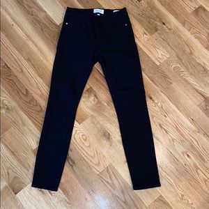 NWOT Frame Denim Black Le Skinny de Jeanne Crop